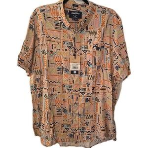 Chubbies The Disco Deserts Slub Poplin Short Sleeve Button Down Shirt Sz XL NWT